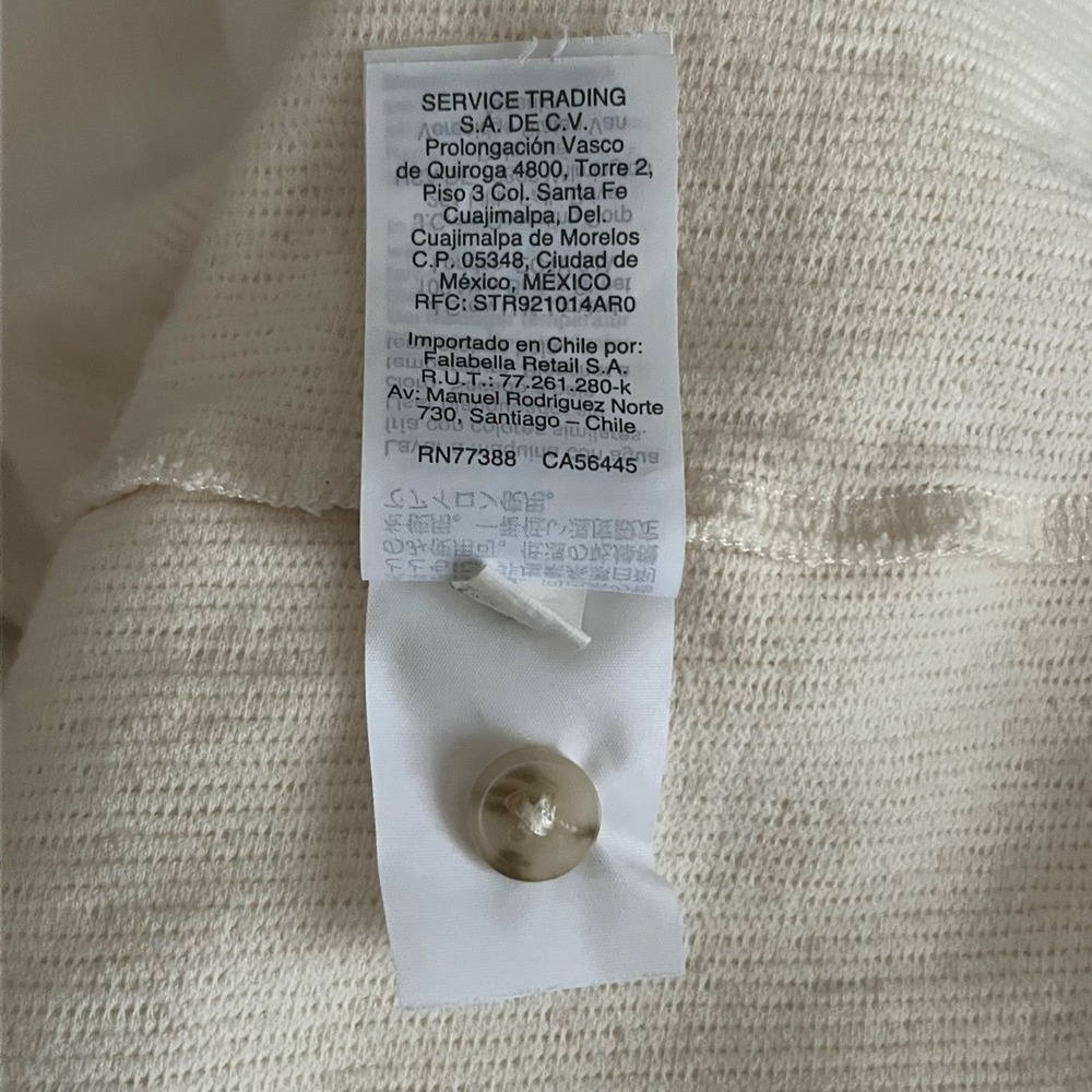 Madewell Texture & Thread Women's Ivory Mock Neck Ribbed Long Sleeve Size L - Picture 6 of 7